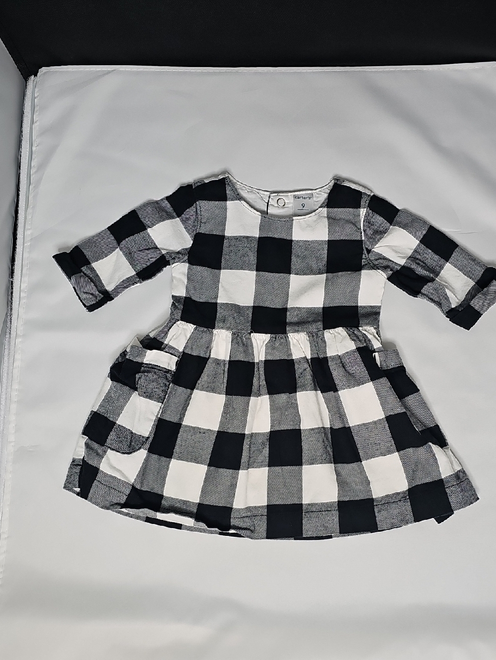 Carter's Black and White Buffalo Check Dress